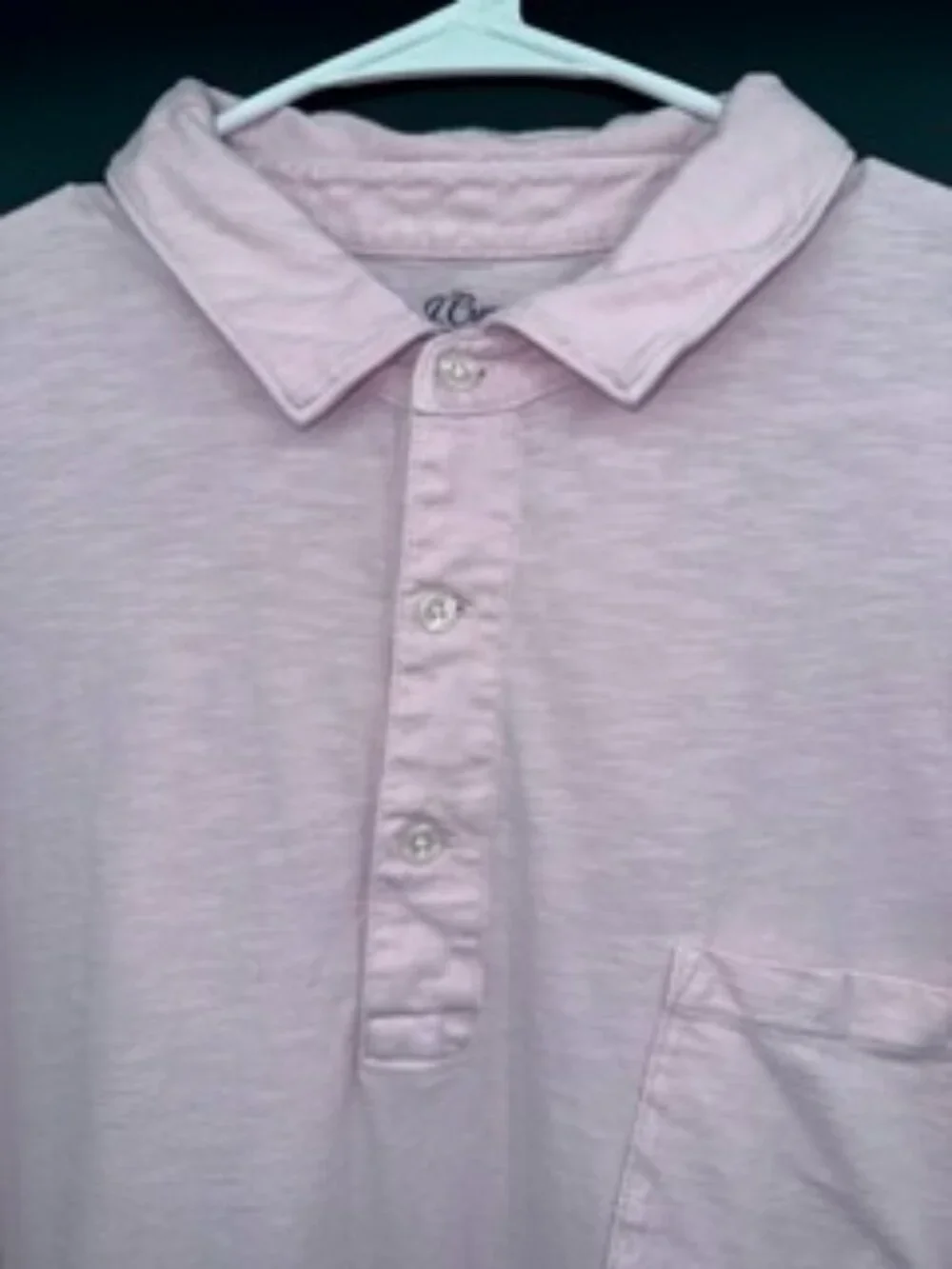 J. Crew Garment Dyed Pink Short Sleeve Polo 100% Cotton SZ XXL Slub Cotton Yarns
